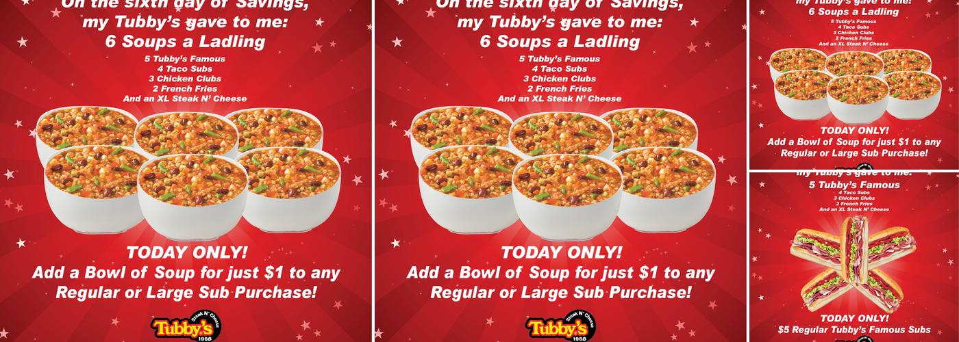 Tubby's Sub Shop Menu