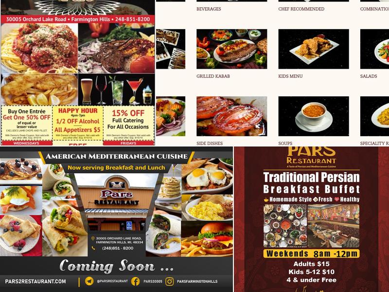 Pars Restaurant Menu