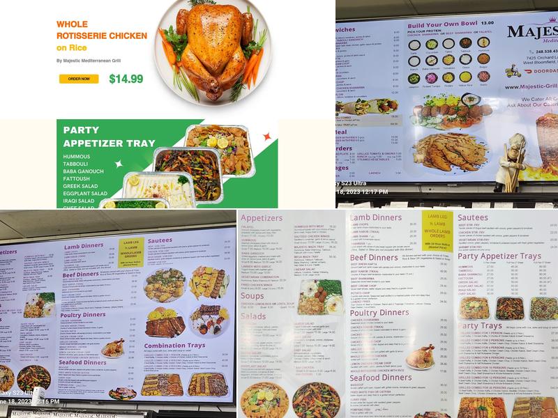 Majestic Mediterranean Grill Menu