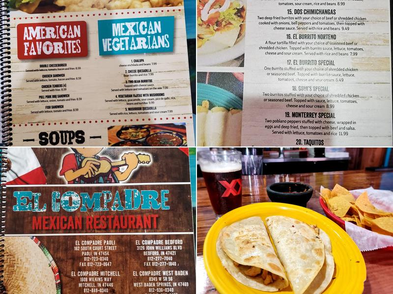 El Compadre Menu