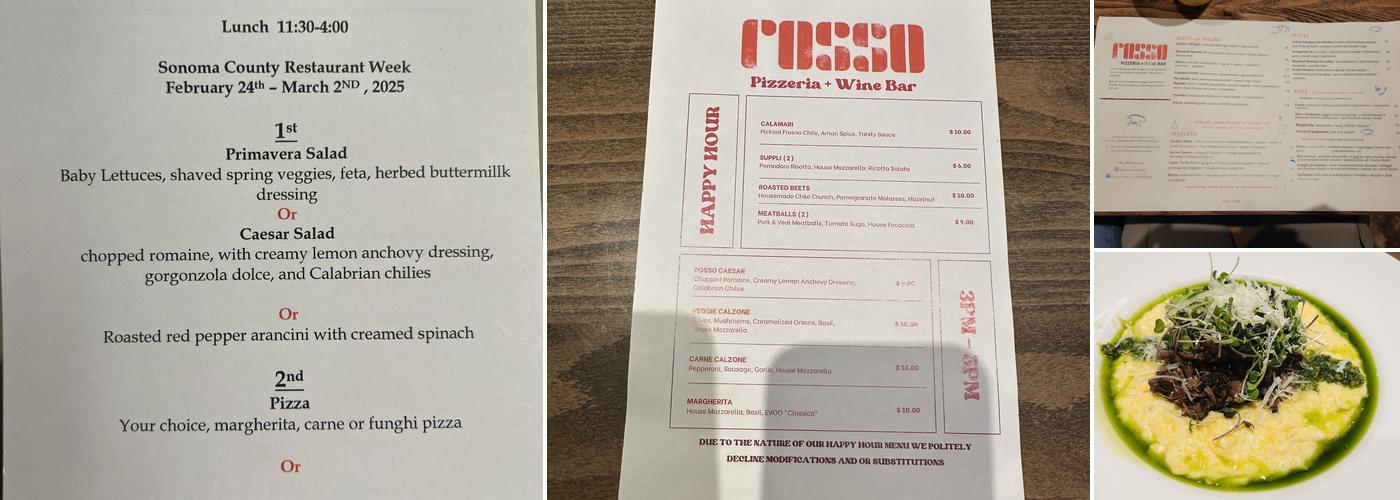 Rosso Menu