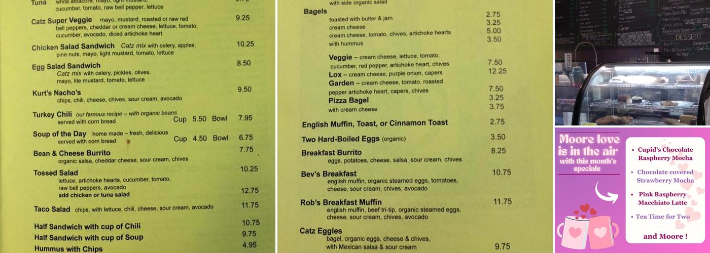 Coffee & Moore Menu