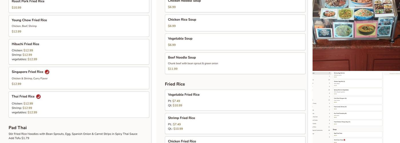 Chinatown Express Menu