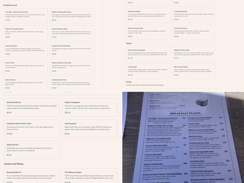 J&M's Midtown Café Menu