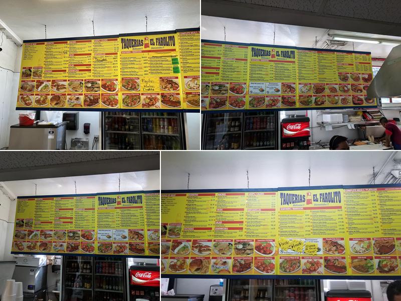 Taqueria El Favorito Menu