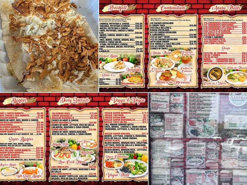 Adobo Taqueria Menu