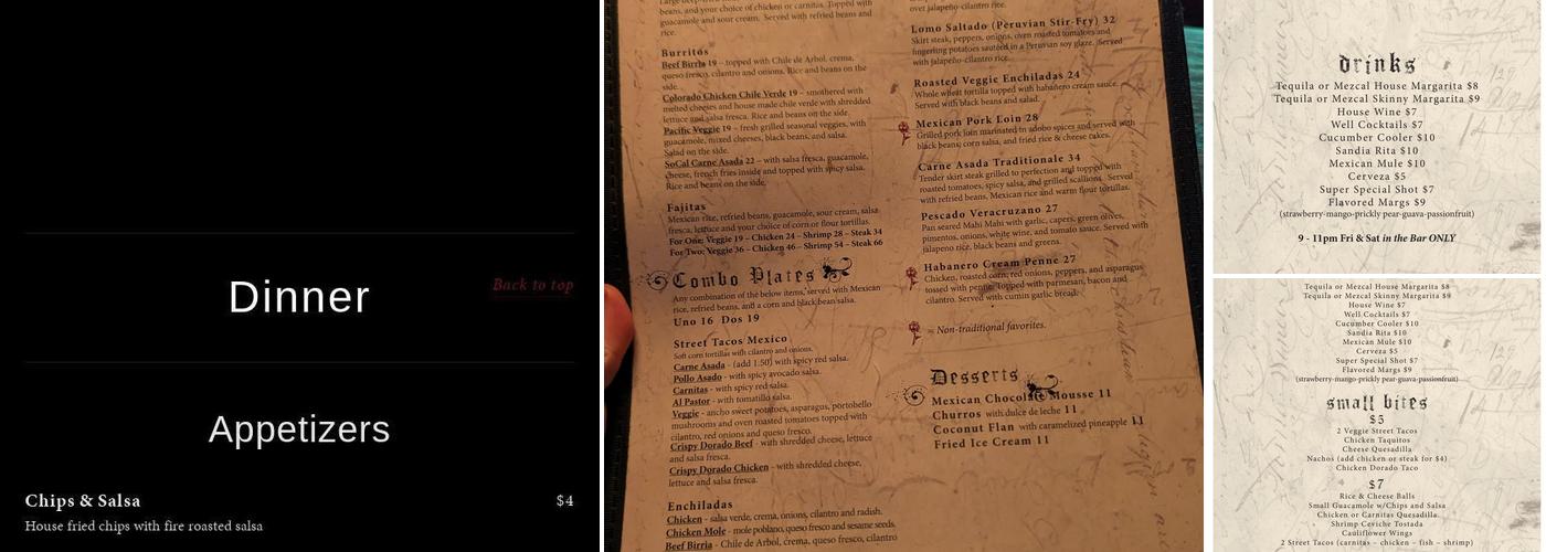 La Rosa | Tequileria & Grille Menu