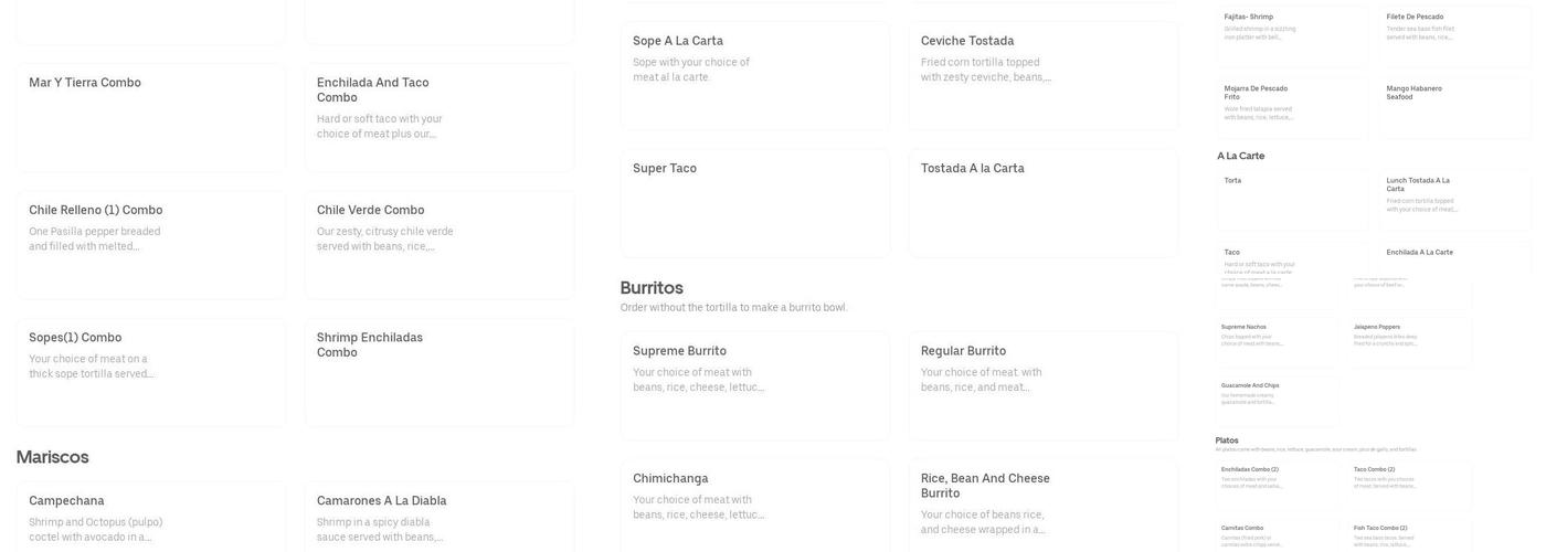 El Charro Menu