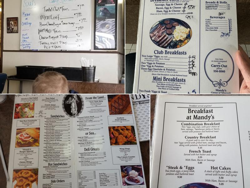 Mandy's Restaurant Menu