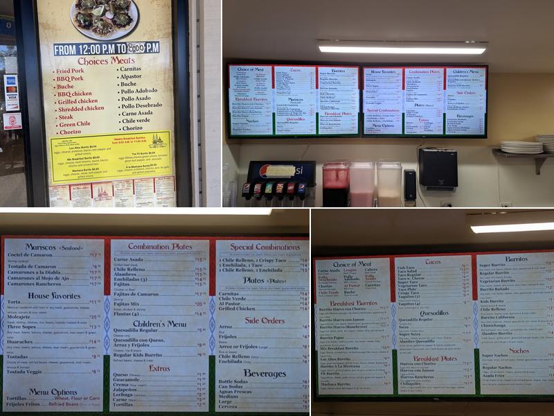Taqueria Los Altos De Jalisco Menu