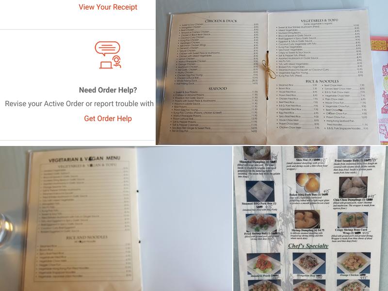 China Chef Menu