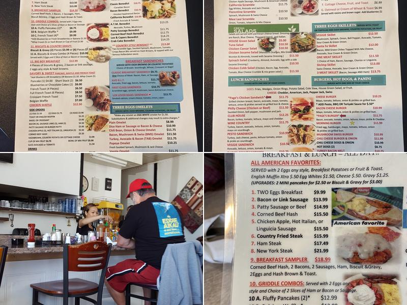 Page's Diner Menu