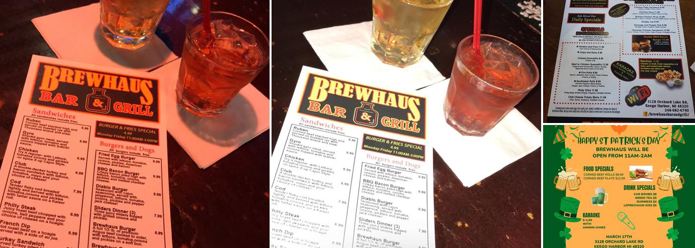 Brewhaus Bar & Grill Menu