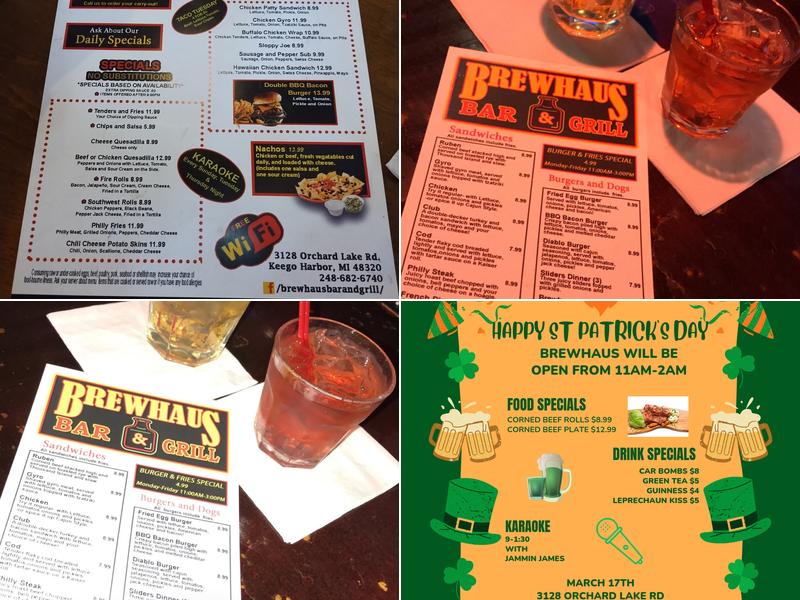 Brewhaus Bar & Grill Menu