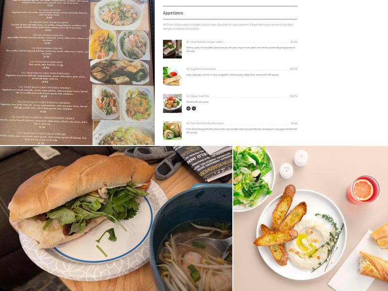 Phở Vinh Menu