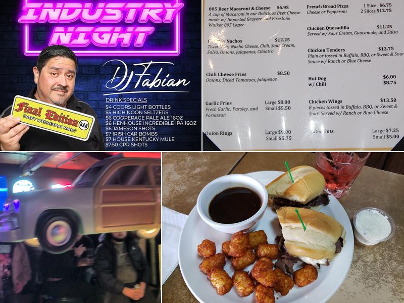 Final Edition Bar Menu