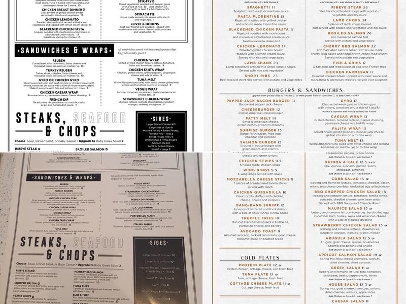 G. Georges Menu