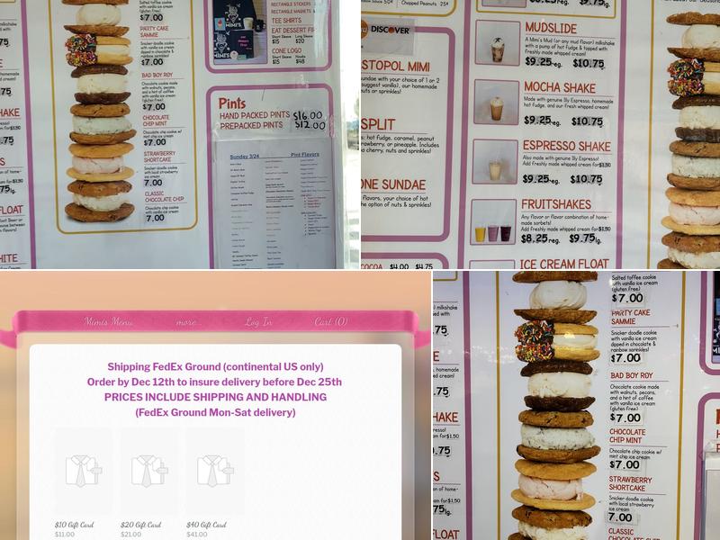 Screamin' Mimi's Menu