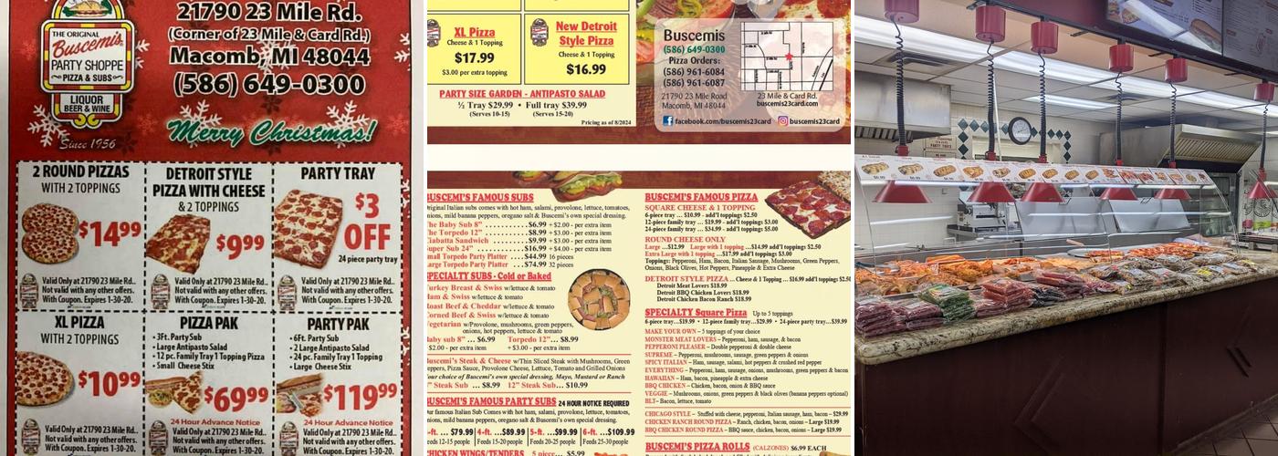 Buscemis Menu