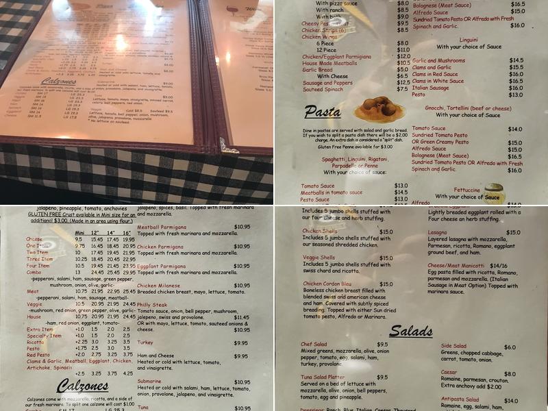 New Yorker Pizza & Restaurant Menu