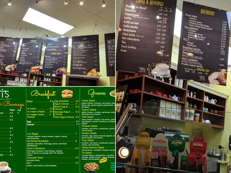 'Tis Corner Cafe Menu