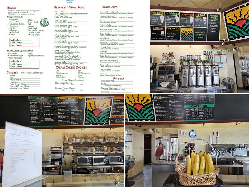 Sonoma Valley Bagel Co. Menu
