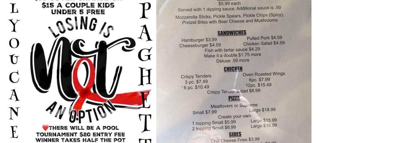 Double Deuce’s Bar and Grill Menu