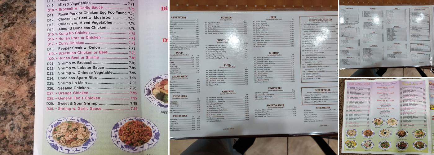 China Kingdom Menu