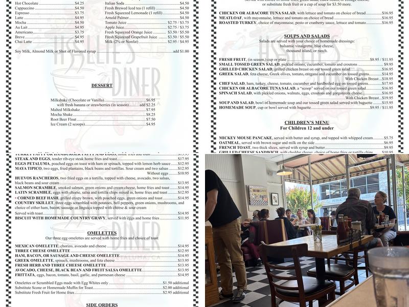 Hallie's Diner Menu