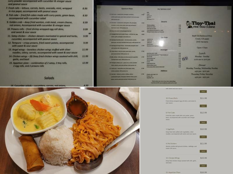 Tiny Thai Menu