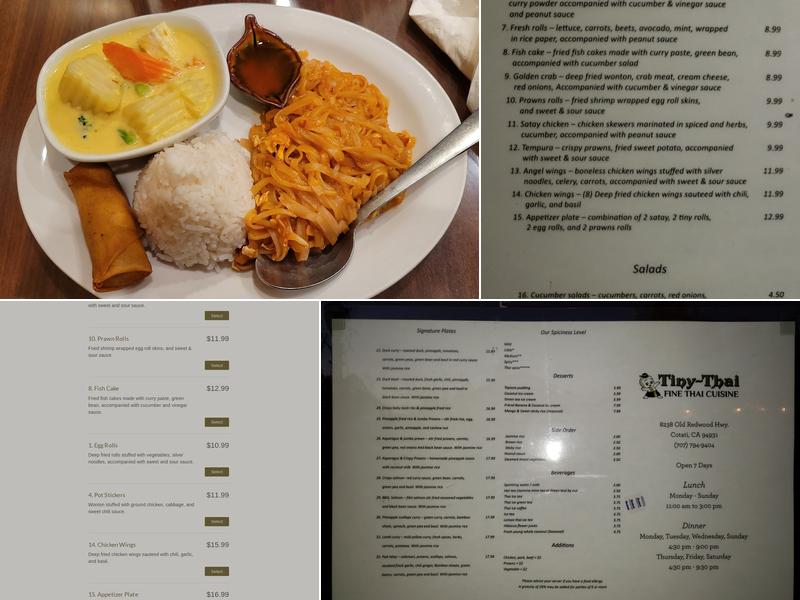 Tiny Thai Menu
