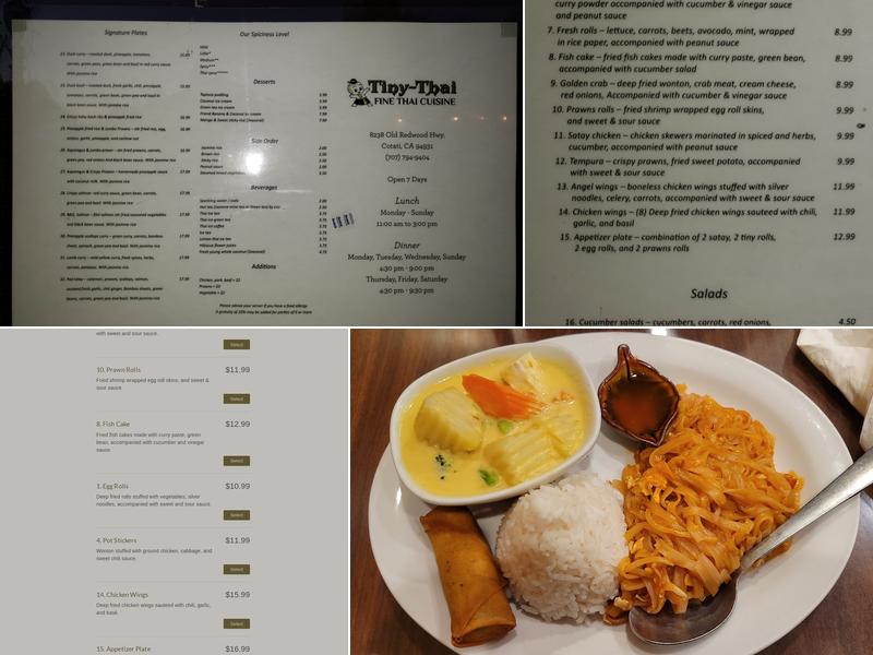 Tiny Thai Menu