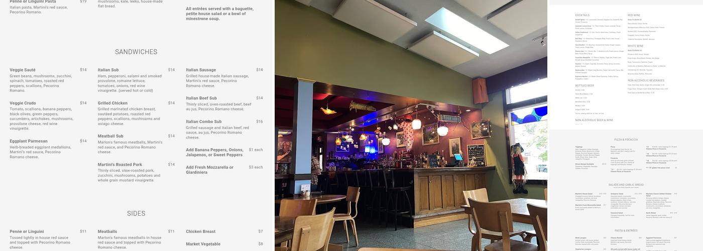 Martini's Kzoo Menu