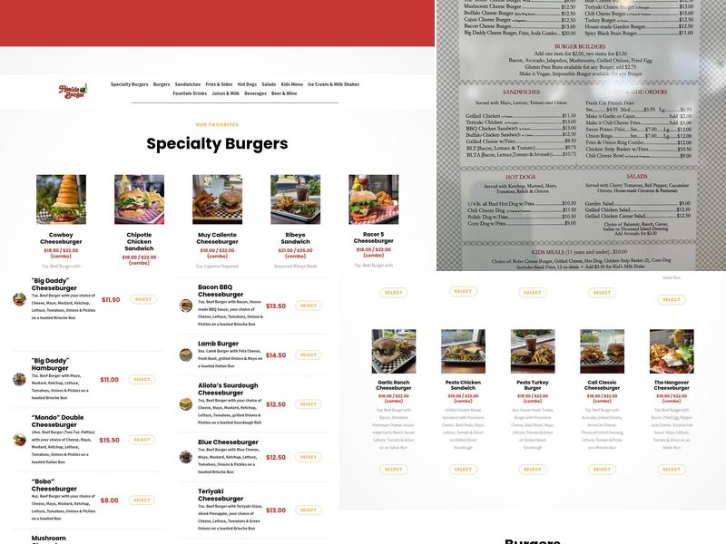 Healdsburger Menu