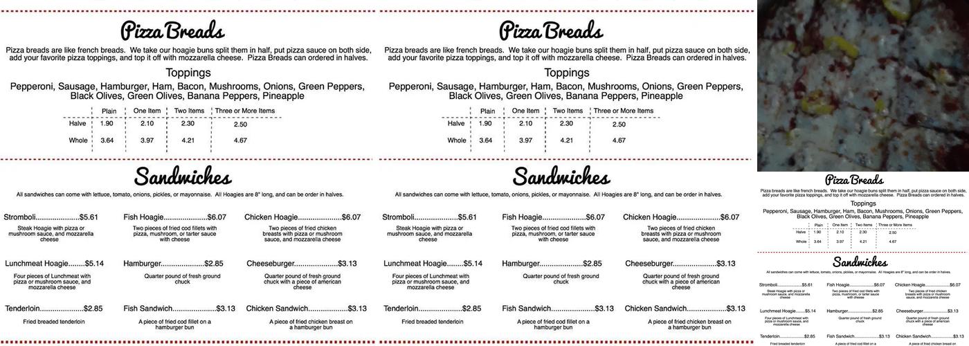 Pizza Pete Menu