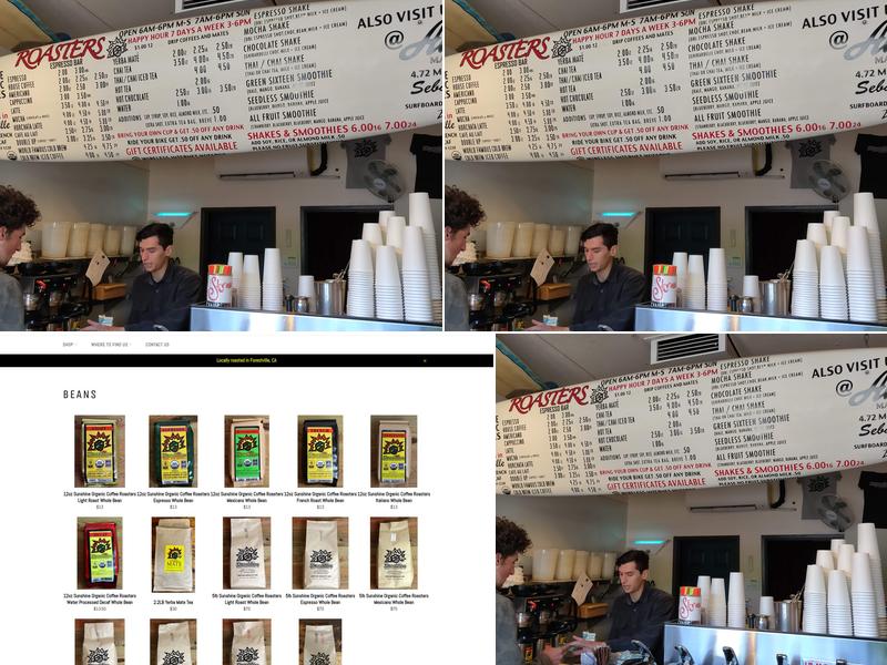 Roasters Espresso Bar Menu