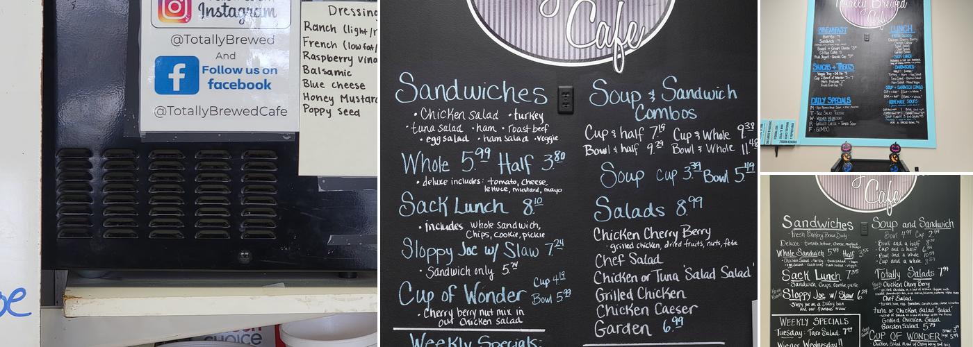 Totally Brewed Cafe Menu