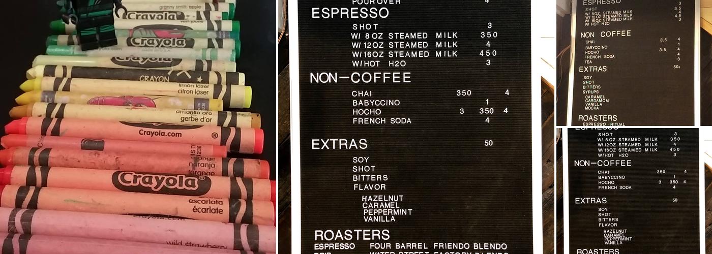 Factory Coffee Menu