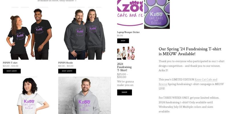 Kzoo Cat Cafe and Rescue Menu