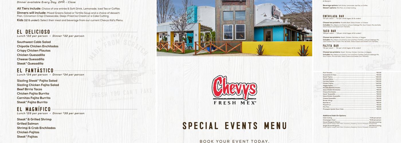 Chevys Menu