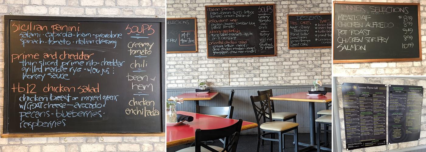 Summer Thyme Café Menu