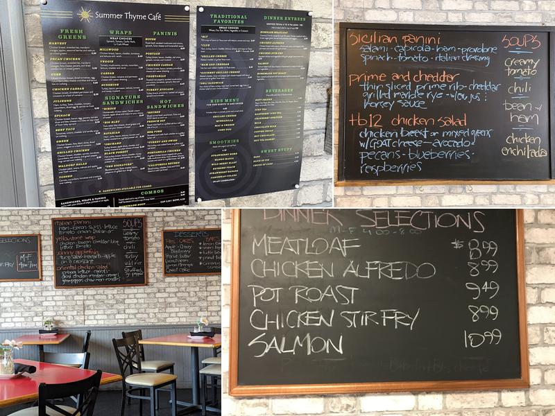 Summer Thyme Café Menu