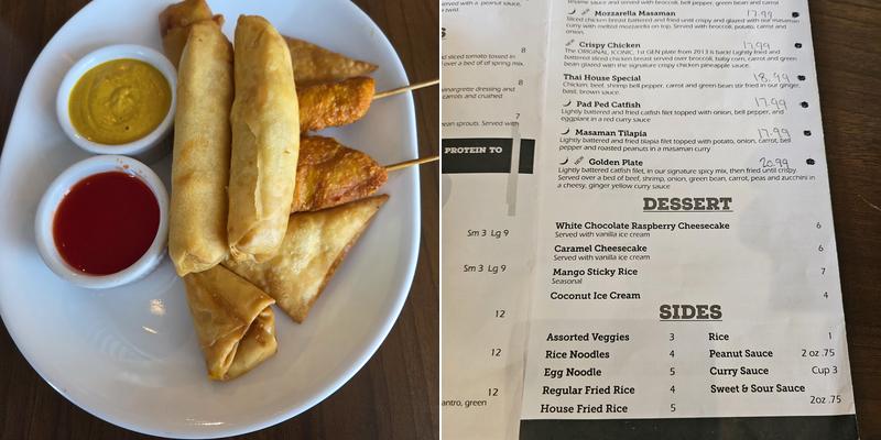 A Thai Cafe Menu