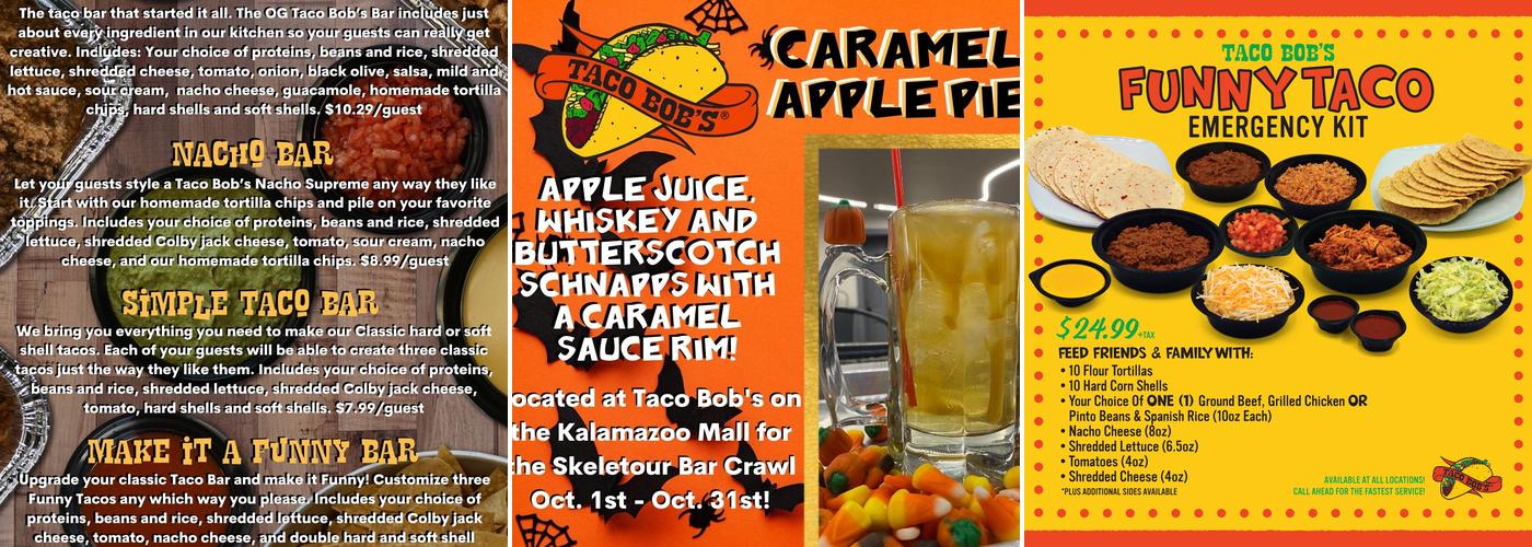 Taco Bob's Menu