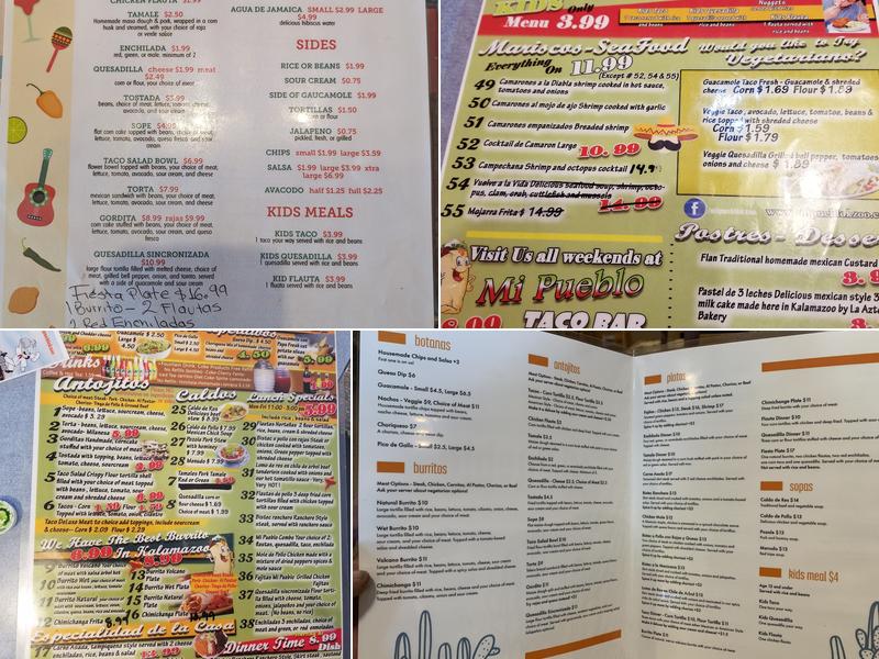 Mi Pueblo Mexican Restaurant Menu
