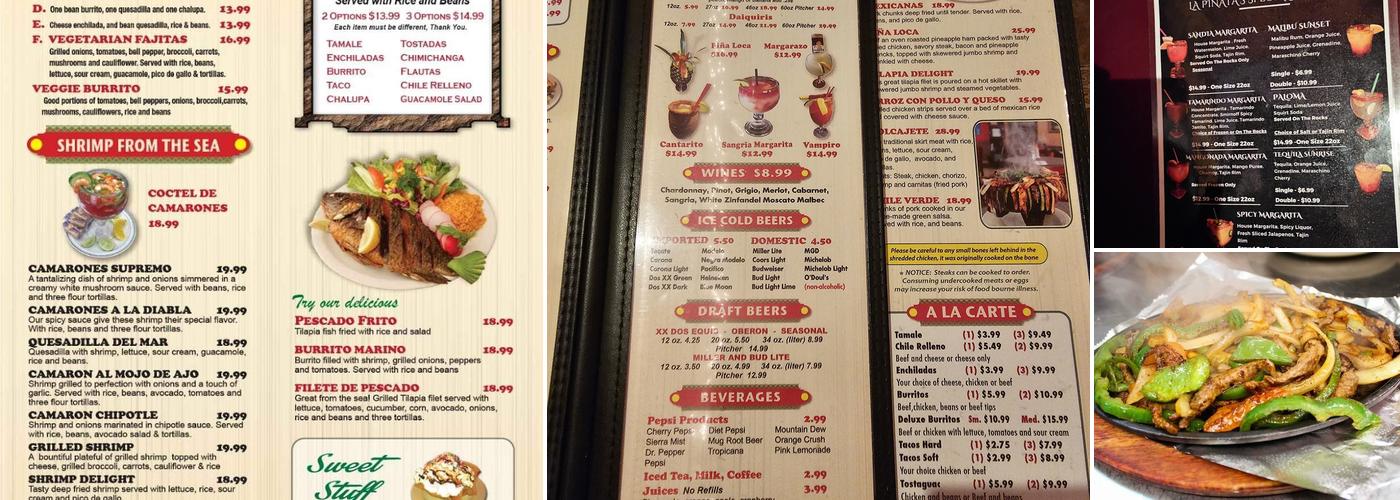 La Piñata Menu