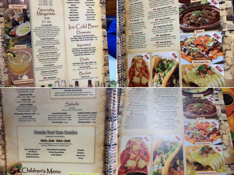 La Cocina Mexicana Menu