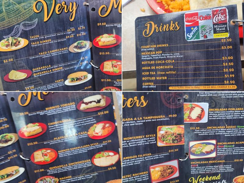 Acapulco Mexican Restaurant Menu