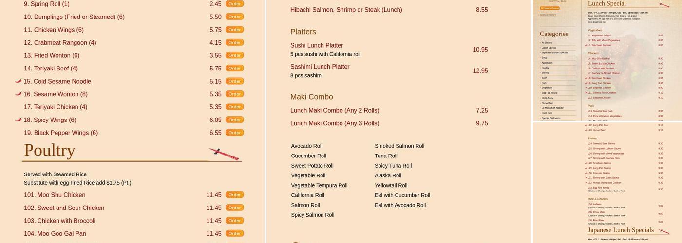 Campus Wok Menu