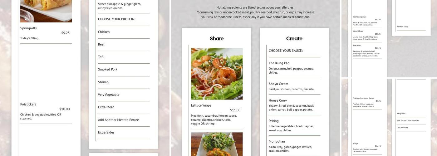 Chinn Chinn Menu